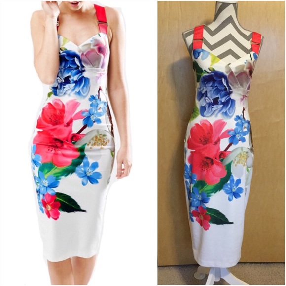 Ted Baker London Dresses & Skirts - Ted Baker Alexie Dress in Forget Me Not Print